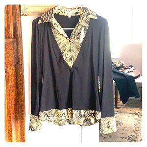 Long Sleeve snake skin blouse from Cache